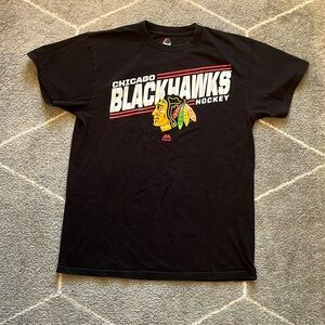 Majestic Chicago Blackhawks Black Shirt M